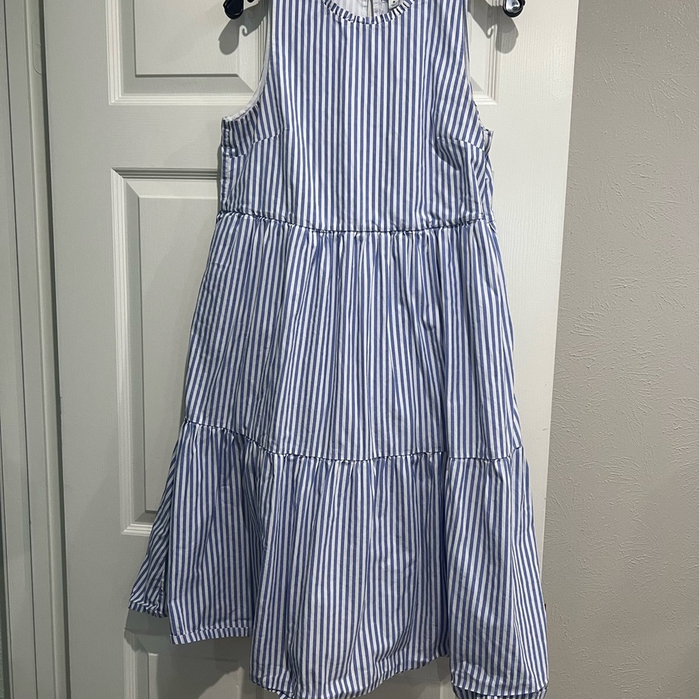 Blue Striped J Crew Casual Dress